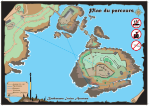 Plan du parcours Bertheaume Iroise Aventure